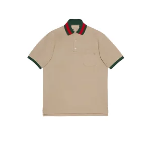 Gucci Cotton Piquet Polo with Web Collar – GT03