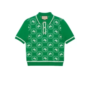 Gucci Equestrian Cotton Wool Jacquard Polo – GT05